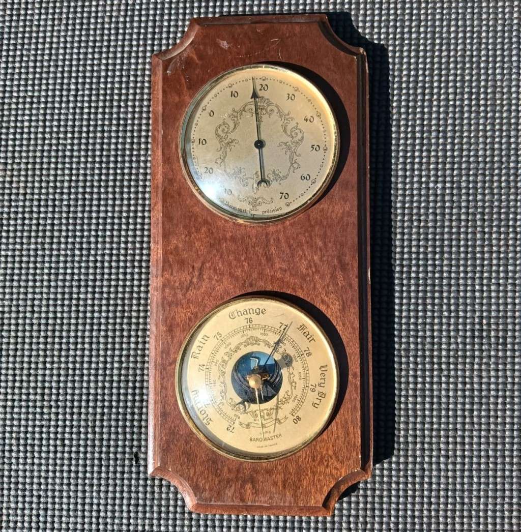 Barometers & Thermometers Vintage French Made Baromaster and